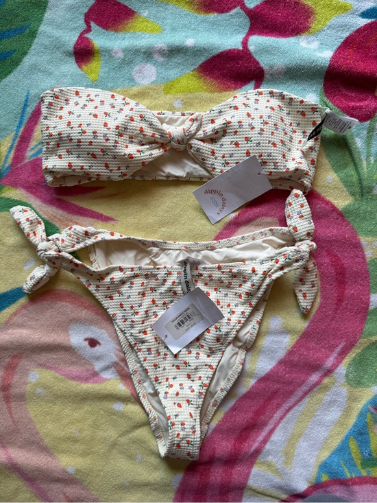 Dippin' Daisy's Other - Dippin' Daisy's Cream Bikini with Red Cherry Print